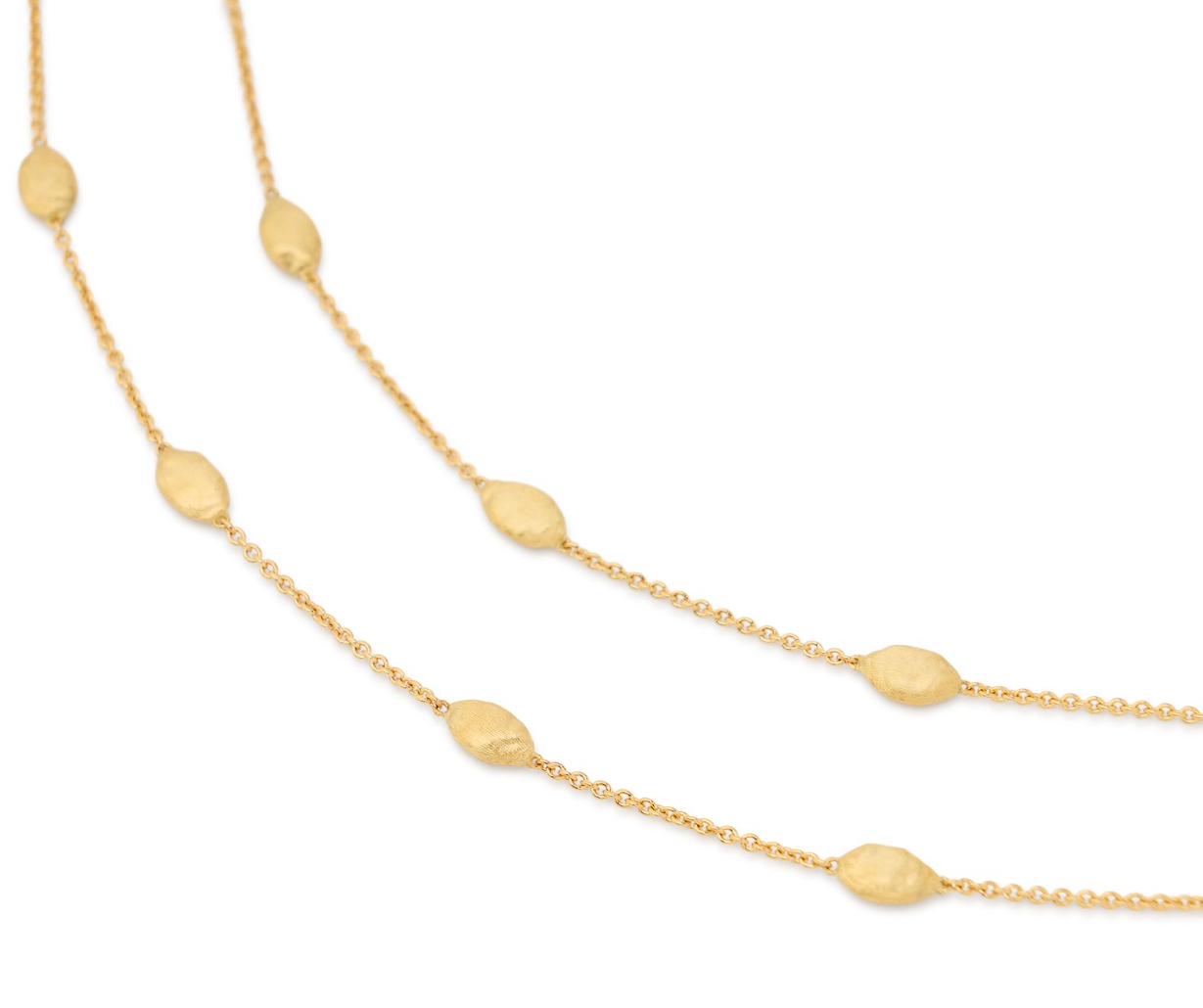 18K YG Siviglia Short Small Bean Necklace by Marco Bicego