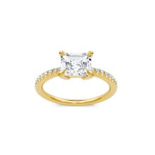 14K YG East-West 1/4cttw Diamond Semi-Mount Main image