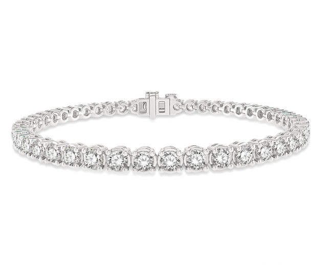 14K WG 4cttw Round Diamond Tennis Bracelet