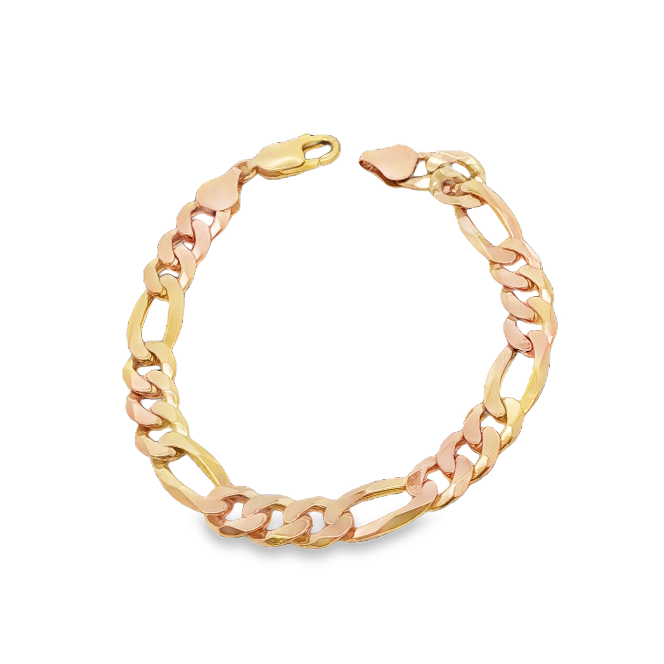 10K YG Men's Figaro Chain, 8" *Estate Item Sold As Is, Final Sale*