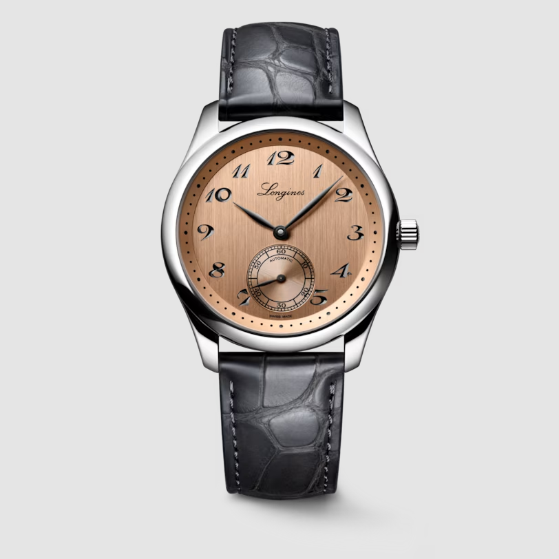 Longines Master 38.5mm Watch with Salmon Dial