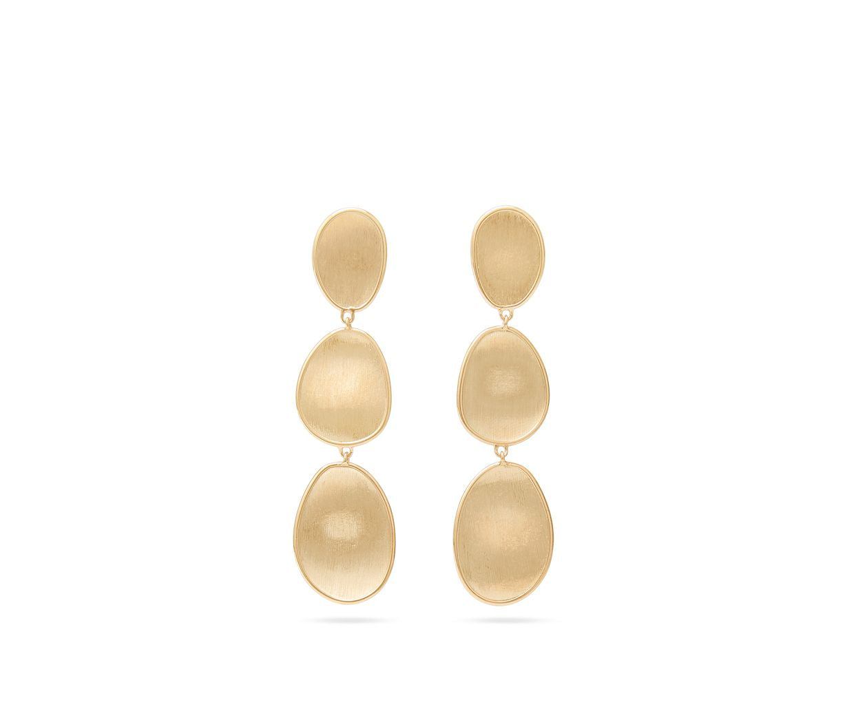 18K YG Lunaria Large Three-Drop Earrings by Marco Bicego Main image