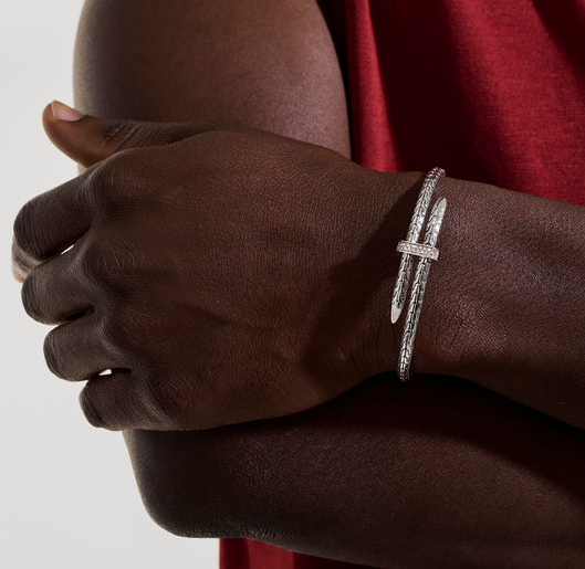 Sterling Silver Spear Flex 4mm Diamond Bangle by John Hardy