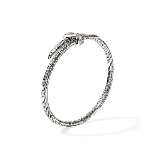 Sterling Silver Spear Flex 4mm Diamond Bangle by John Hardy Main image