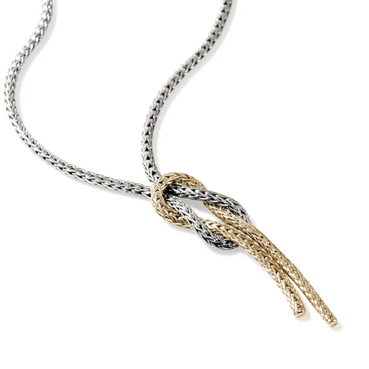 Sterling Silver & 14K Yellow Gold Love Knot Y-Necklace by John Hardy Secondary image