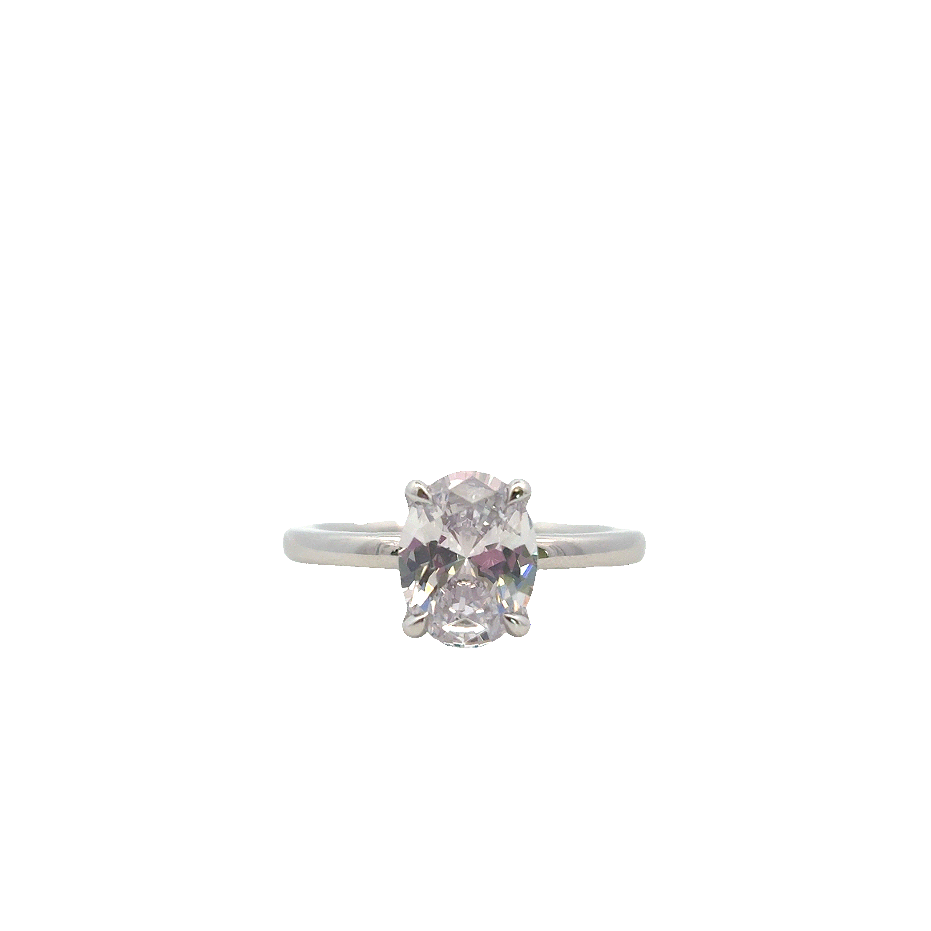 14K WG 1/20cttw Oval Diamond Solitaire Semi-Mount with Hidden Halo by Imagine Bridal Secondary image