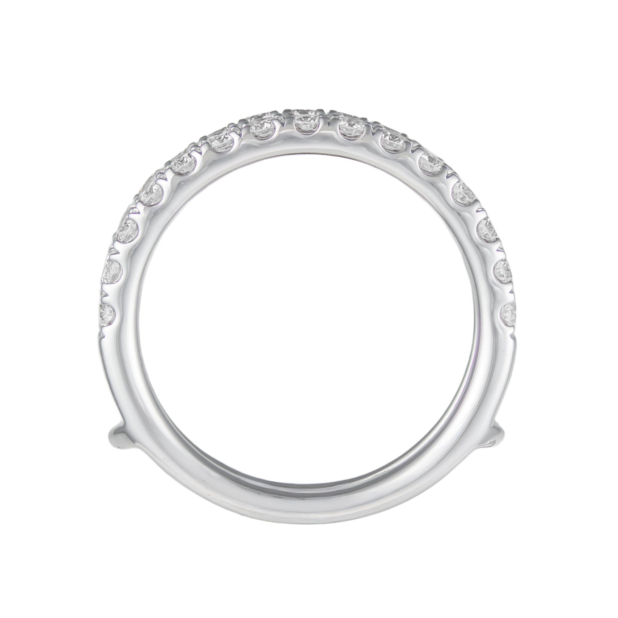 14K White Gold 1cttw Diamond Ring Guard Band by Diamonds Forever