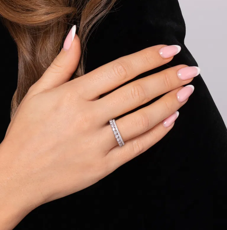 14K WG Diamond Easy Stackable Band by Gabriel NY