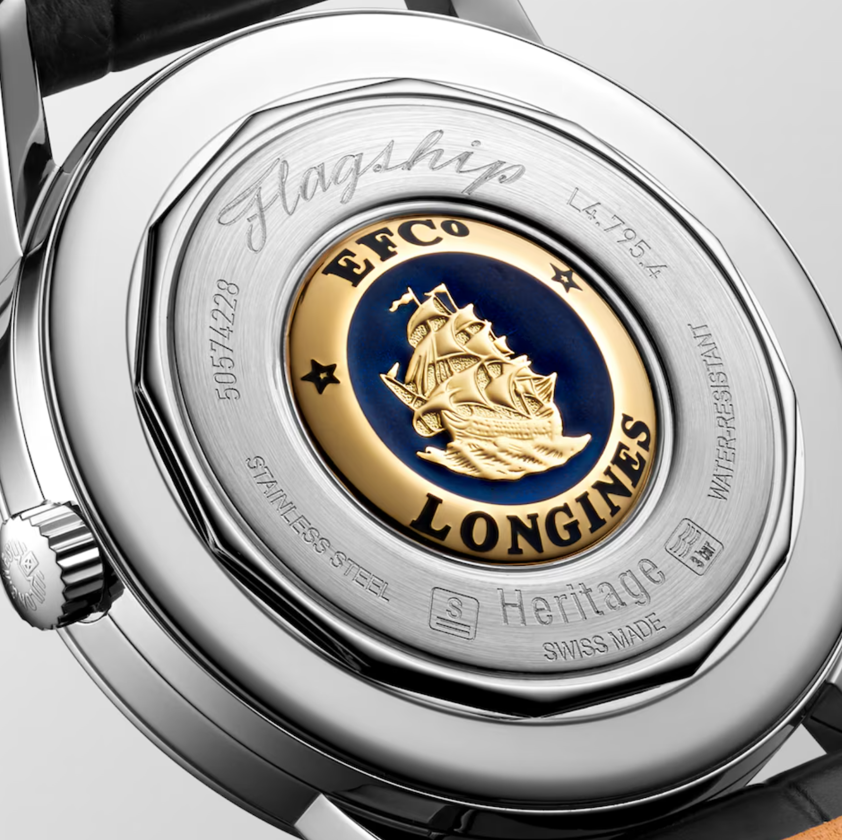 Longines Flagship Heritage 38mm Watch in Opaline Ivory with a Leather Band