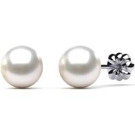 14K WG 7MM CULTURED PEARL EARRINGS Main image