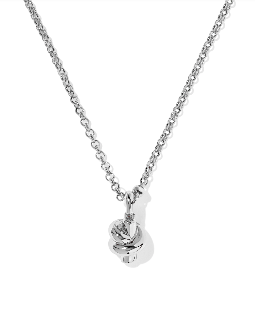 Rhodium Plated Parker Knot Pendant Necklace by Kendra Scott