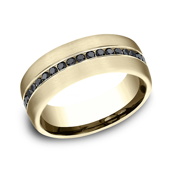14K YG .40CTW Black Diamond Half-Way by Benchmark Main image