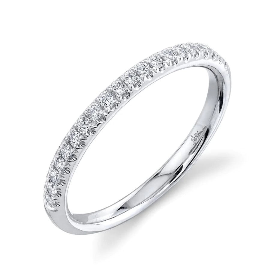 14K WG 1/5cttw Diamond Straight Band Main image