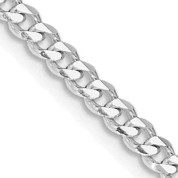 20" SS Rhodium-Plated 3.5MM Curb Chain Main image
