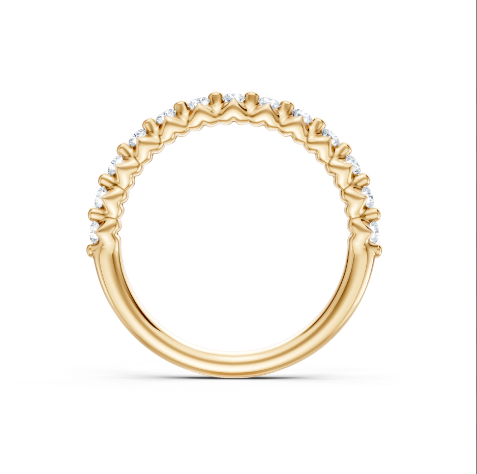 14K YG 1/2cttw Diamond Shared Prong Wedding Band by Imagine Bridal Secondary image