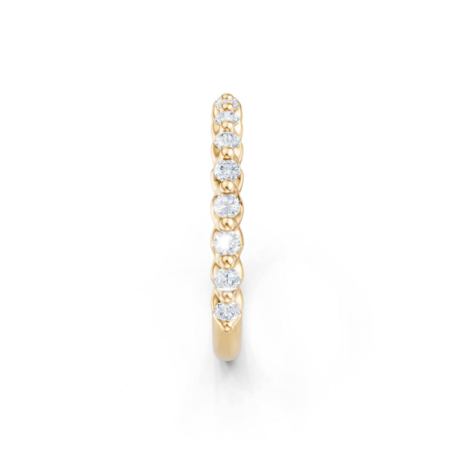 14K YG 1/2cttw Diamond Shared Prong Wedding Band by Imagine Bridal