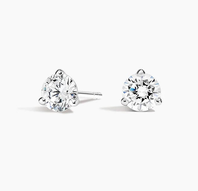 14k Wg 3cttw Diamond Martini Style Studs