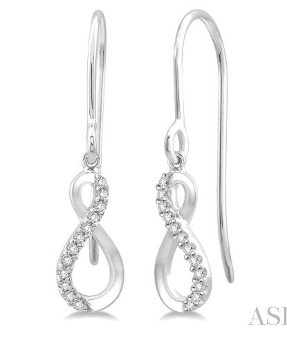 10K WG .08cttw Diamond Infinity Earrings Main image