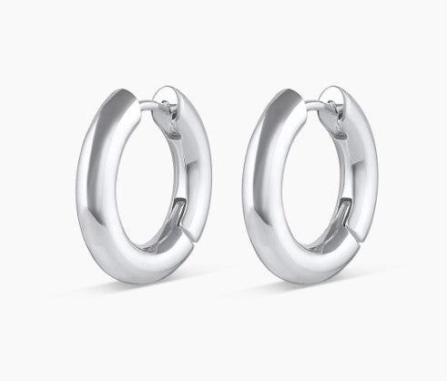 Lou Hoops in Silver Plated by Gorjana