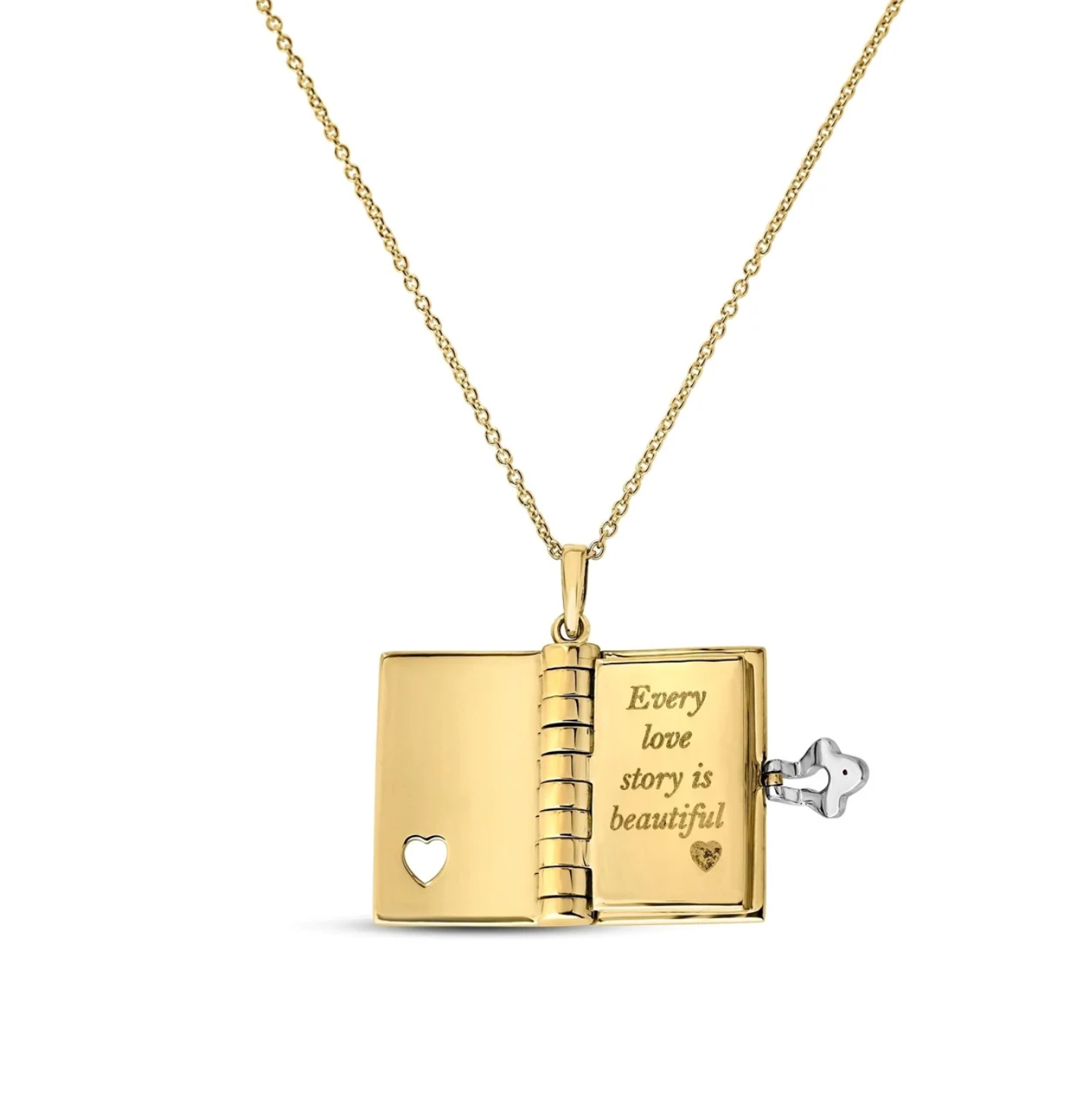 18K Two-Tone Love Book Necklace by Roberto Coin Secondary image