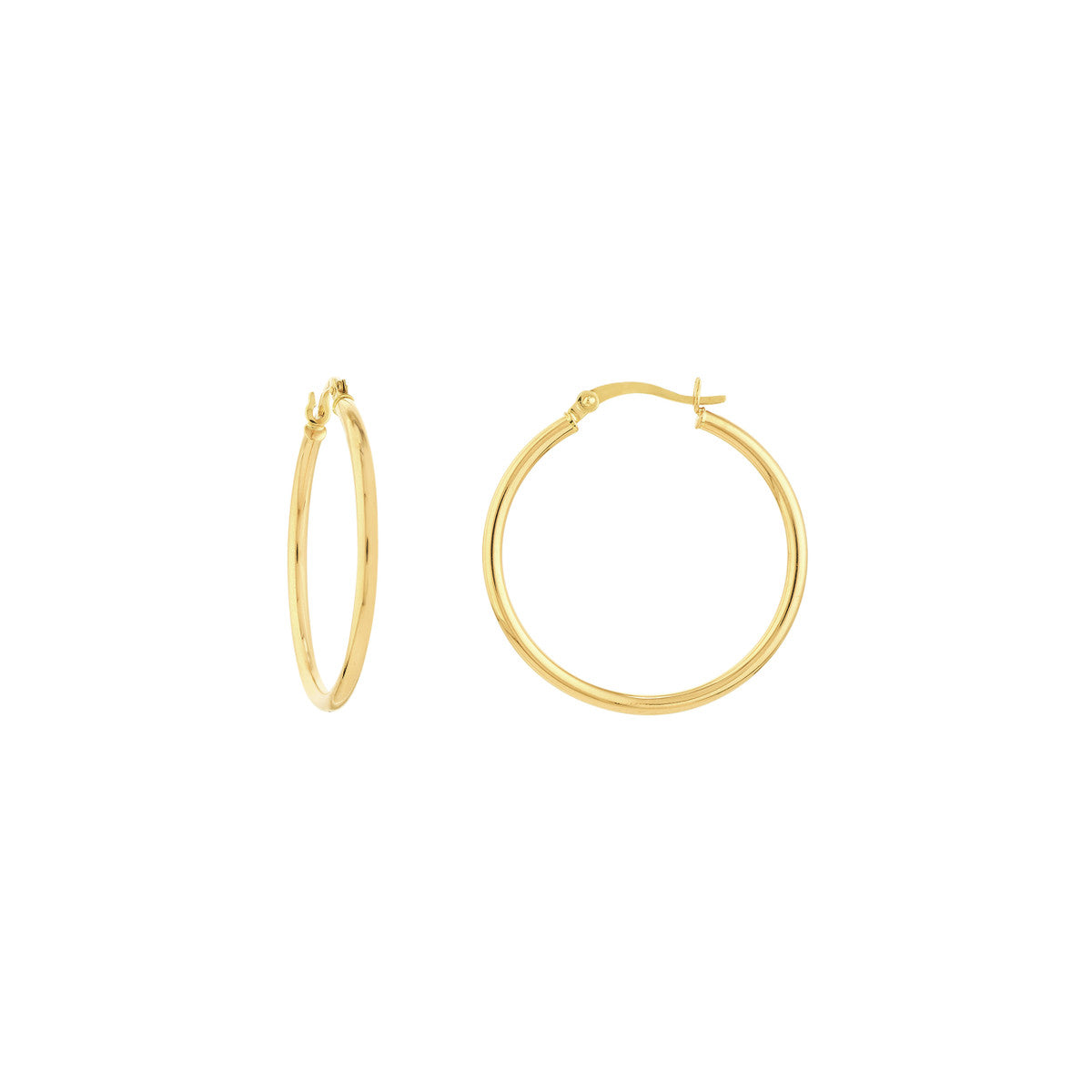 14K YG 30MM POLISHED HOOP Main image