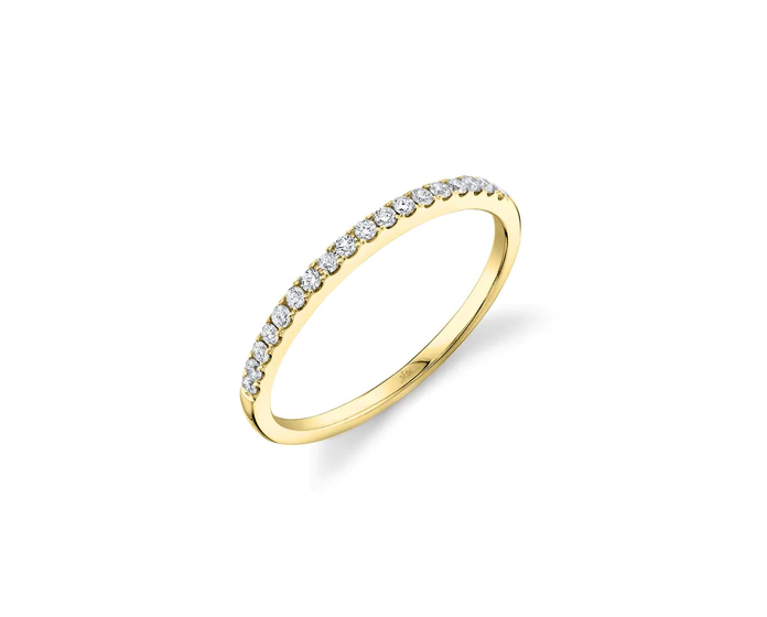 14k Yg 1/6cttw Diamond Line Band by Shy Creation