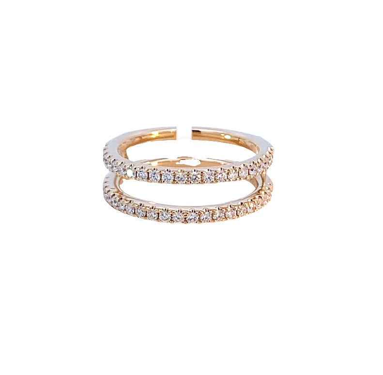 14K YG 1/2cttw Diamond Straight Line Ring Guard Main image