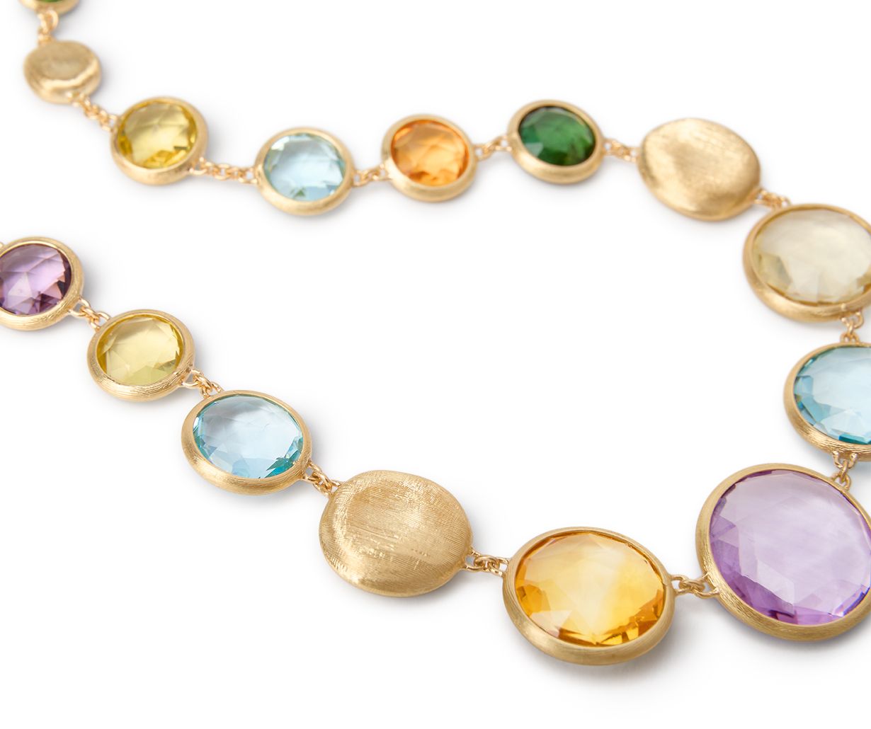 18K YG Jaipur Color Semi-Precious Graduated Gemstone Collar by Marco Bicego