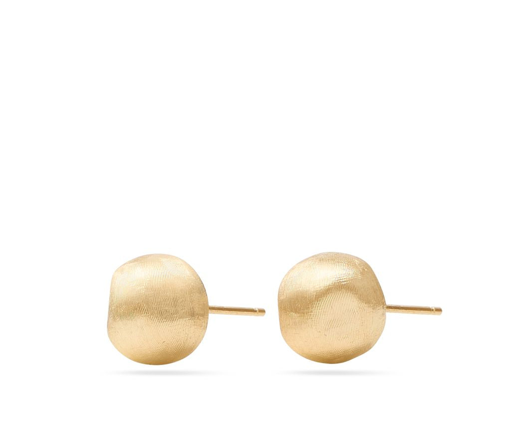 18K YG Africa Gold Round Studs by Marco Bicego