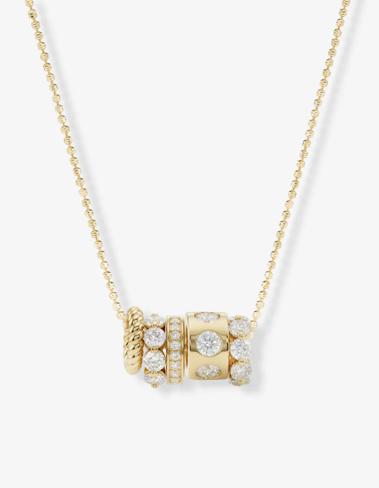 18K Gold Plated Ashley Venice Necklace in White CZ by Melinda Maria