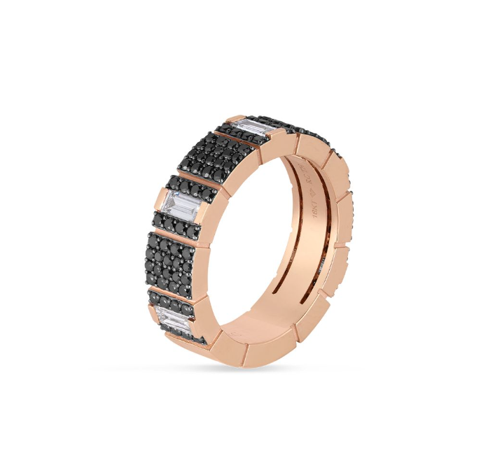 18K Rose Gold Obelisco Diamond & Rose Gold Band by Roberto Coin Secondary image