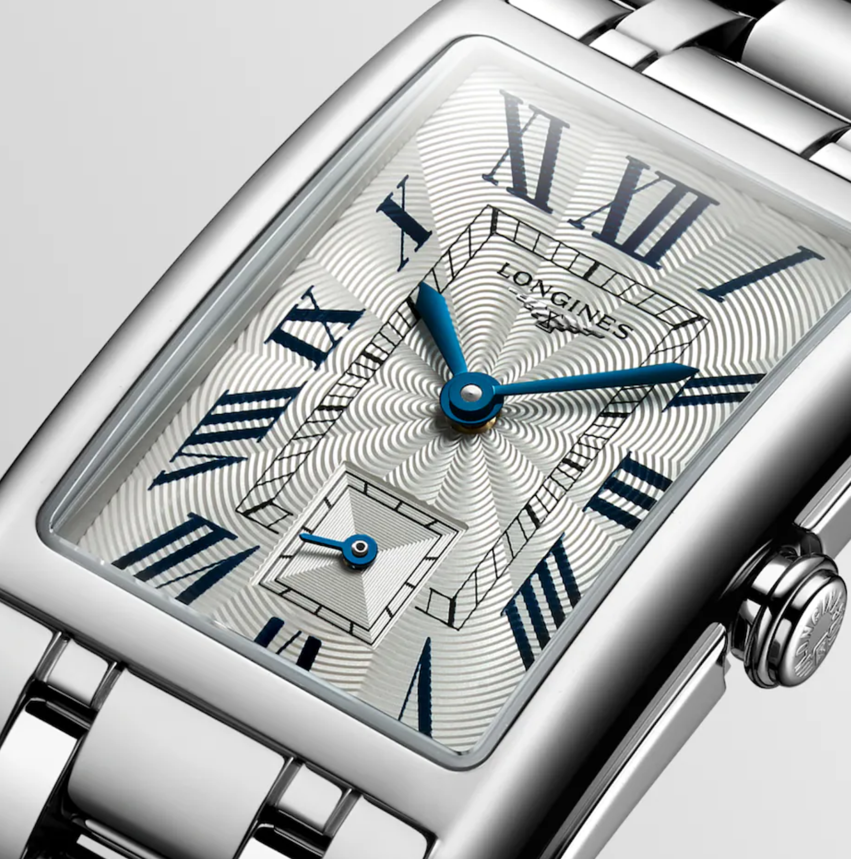 Longines DolceVita 23mm Rectangular Silver Flinqué Ladies Watch