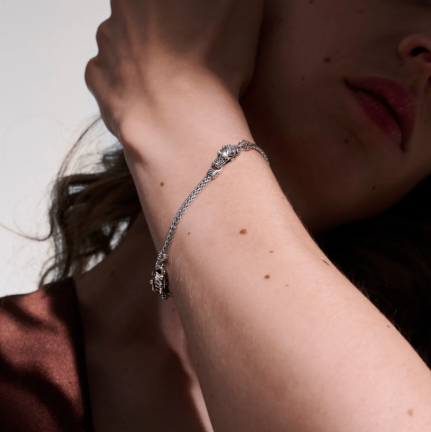 Sterling Silver Naga Heritage Triple Station Bracelet by John Hardy