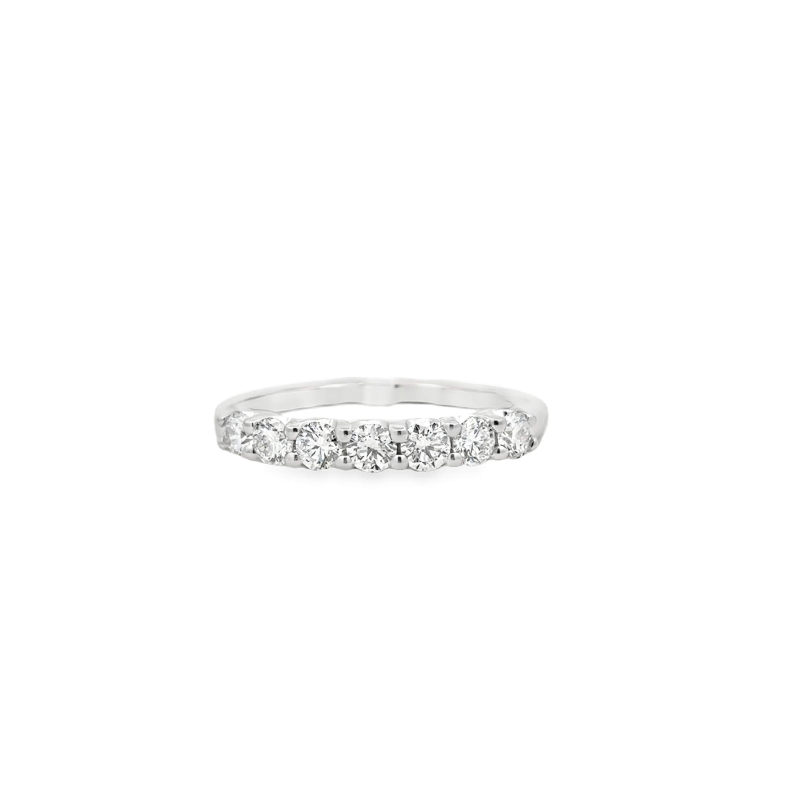 14K WG 3/4cttw 7-Stone Shared Prong Diamond Band