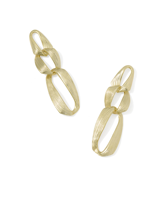 Gold Plated Kira Statement Earrings by Kendra Scott