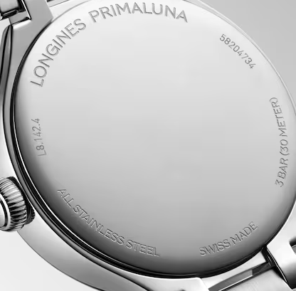 Longines PrimaLuna 30mm Watch with Sunray Silver Dial