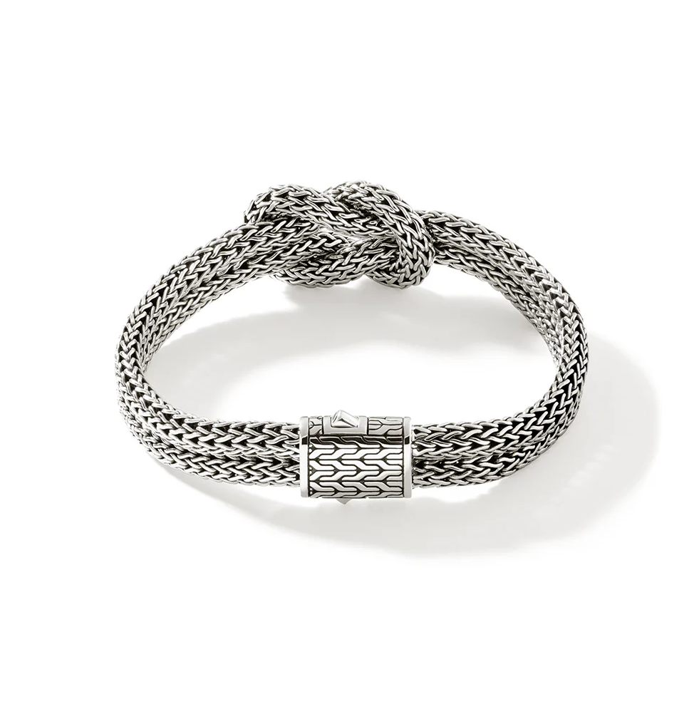 Sterling Silver Love Knot 10mm Double Row Bracelet by John Hardy