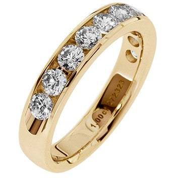 14K YG 1cttw Diamond Channel Band Main image