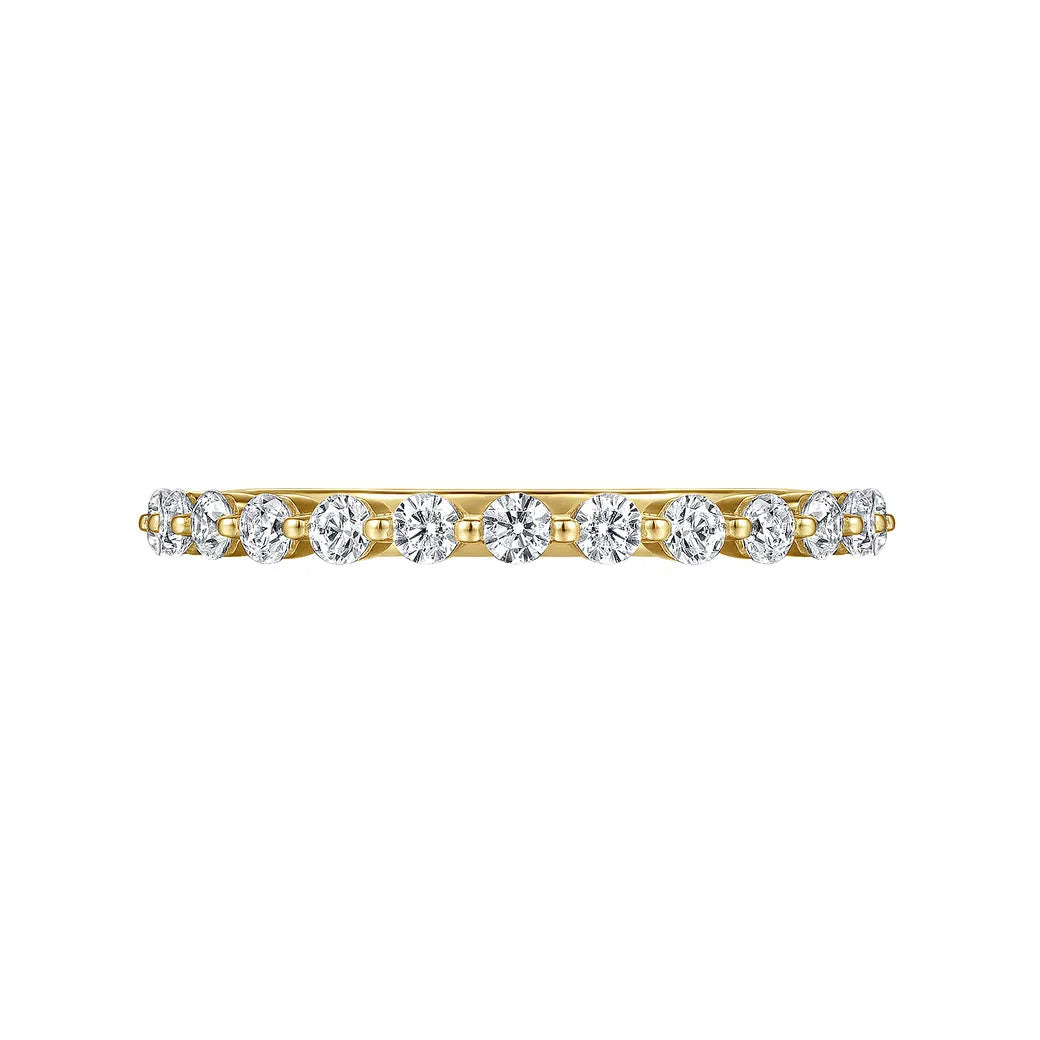 14K YG "Devinne" Single Prong 1/2cttw Diamond Anniversary Band by Gabriel NY