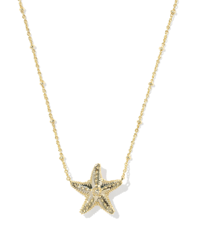 Gold Plated Parker Starfish Pendant in Natural Mother of Pearl by Kendra Scott