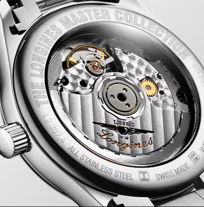 Longines Master 34mm Watch with Beige Dial & Diamond Markers