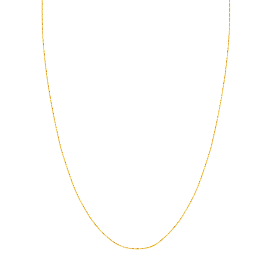 14K Yellow Gold 1.17mm D/C Square Triple Wheat Chain, 16" Main image