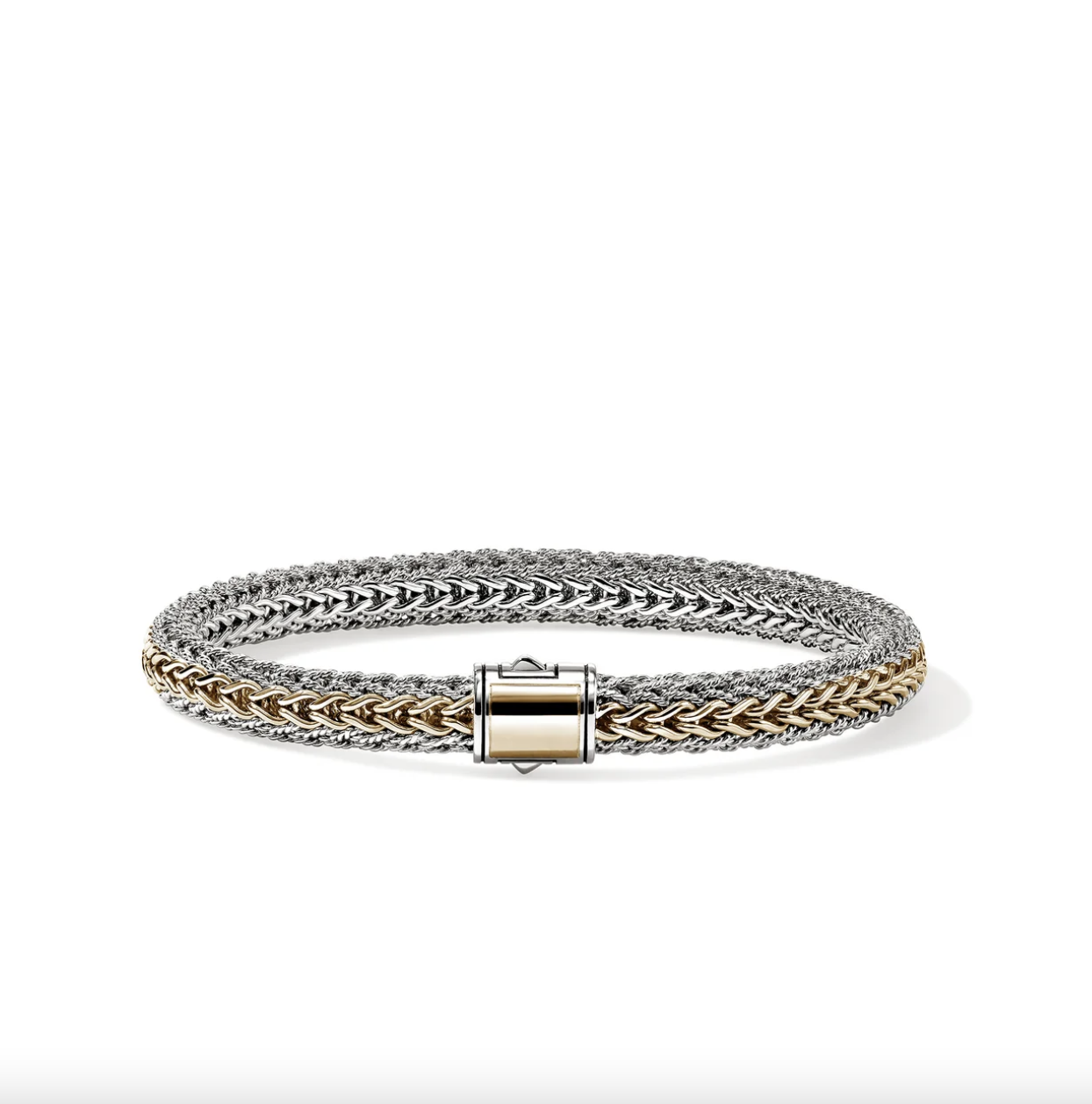 Sterling Silver & 14K Yellow Gold Icon 6.5mm Reversible Twisted Chain Bracelet by John Hardy Main image