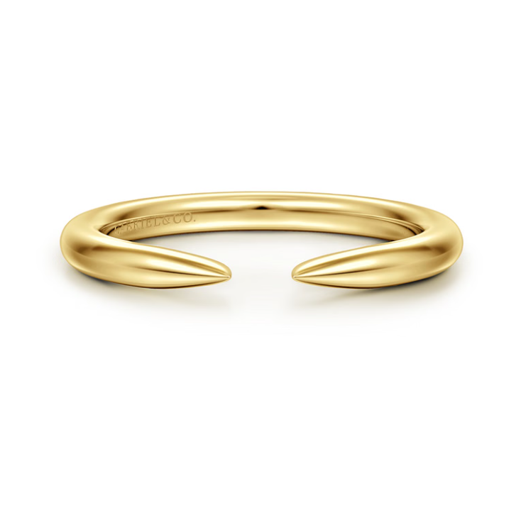 14K Yellow Gold Thin Open Polished Band by Gabriel NY Main image