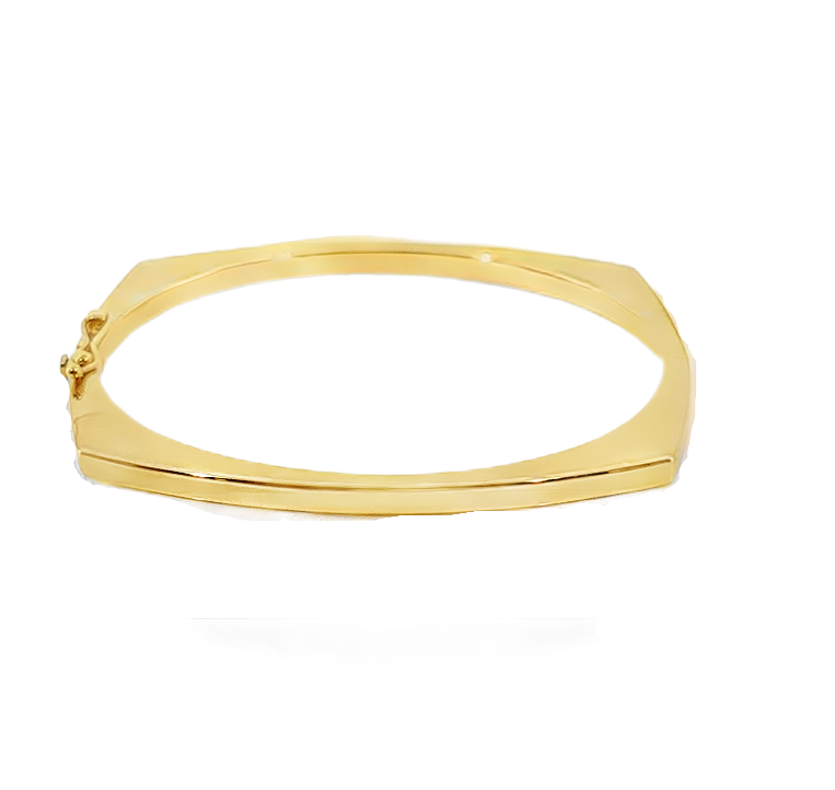 14K Yellow Gold Polished Square Bangle *Estate Item Sold as is, Final Sale* Main image