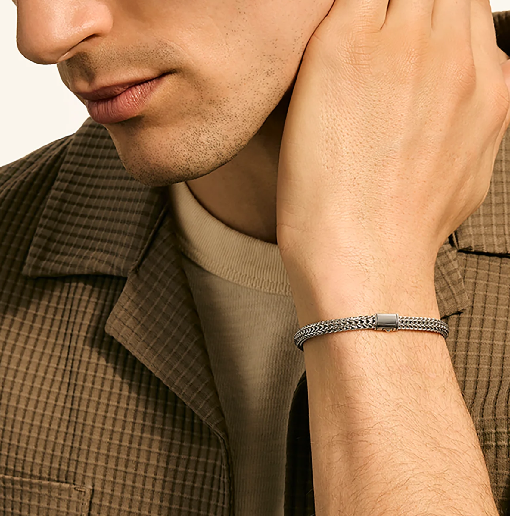 Sterling Silver Icon 5mm Bracelet by John Hardy, Large