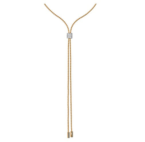 18K YG "Aria" Diamond Slider Necklace by FOPE