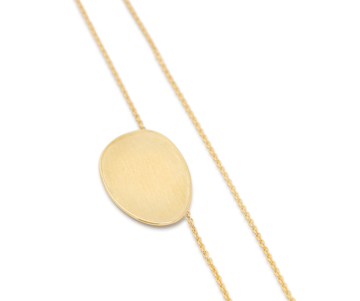 18K YG Lunaria Small Petal Pendant Necklace by Marco Bicego