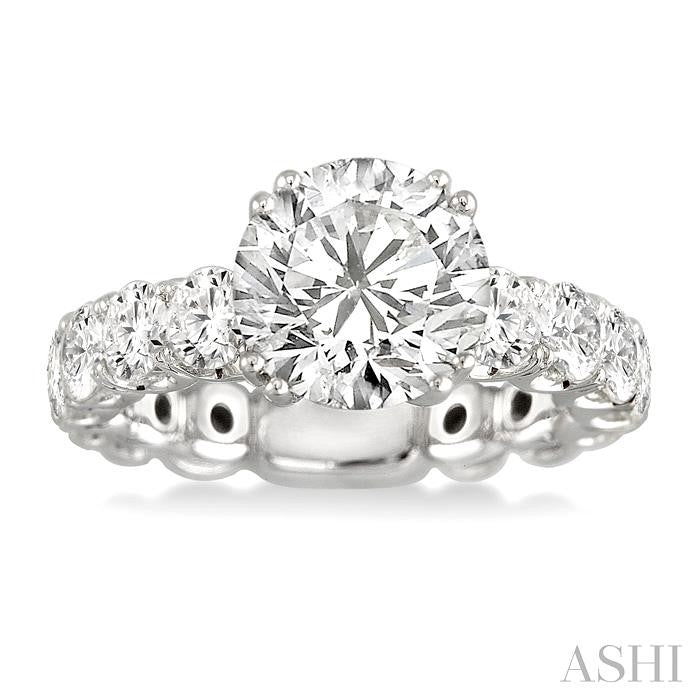 18K WG 2cttw Diamond Shared Prong Semi-Mount Main image