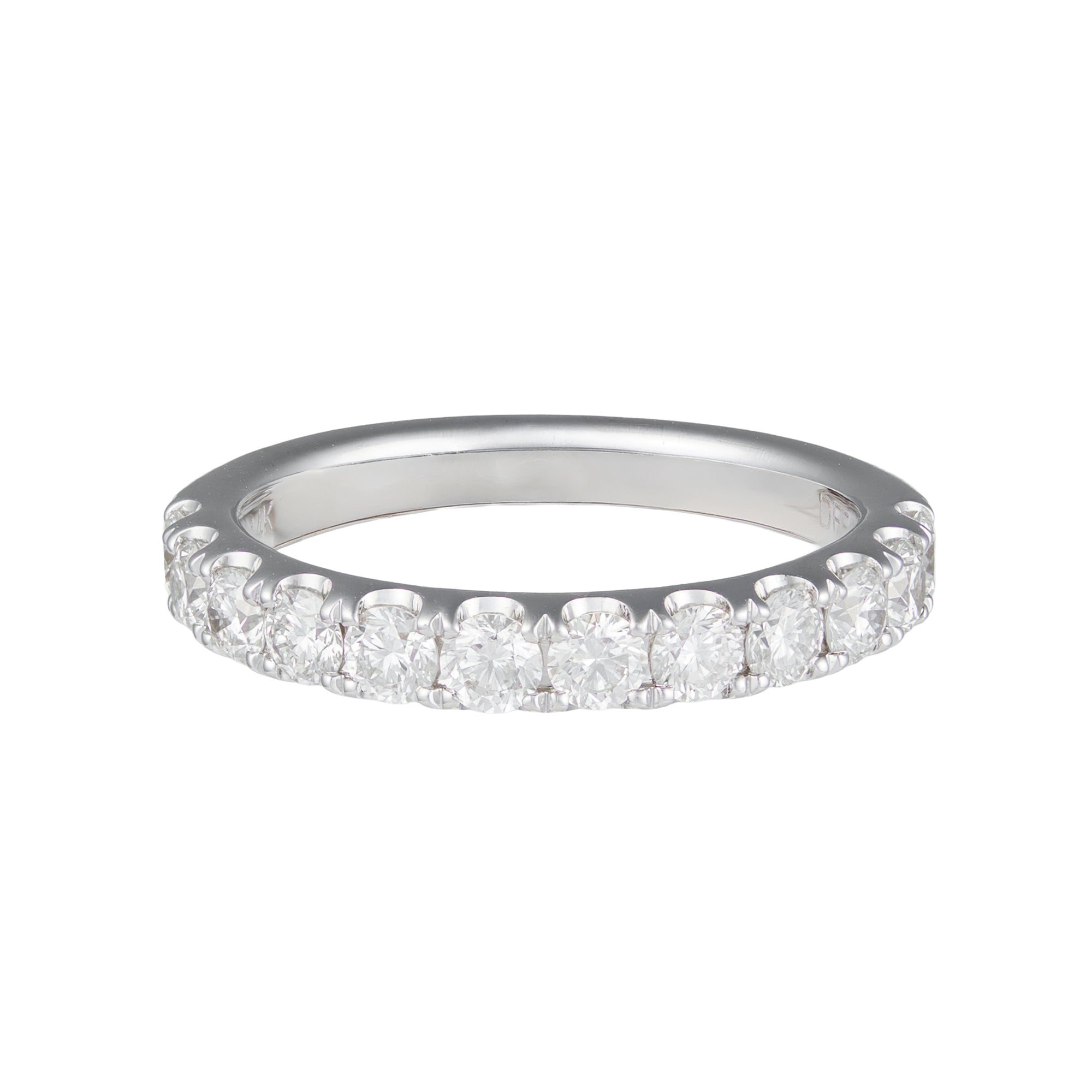 14K White Gold 1cttw Diamond Line Wedding Band by Diamonds Forever